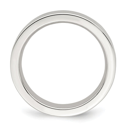 Sterling Silver 4mm Comfort Fit Flat Size 9.5 Band