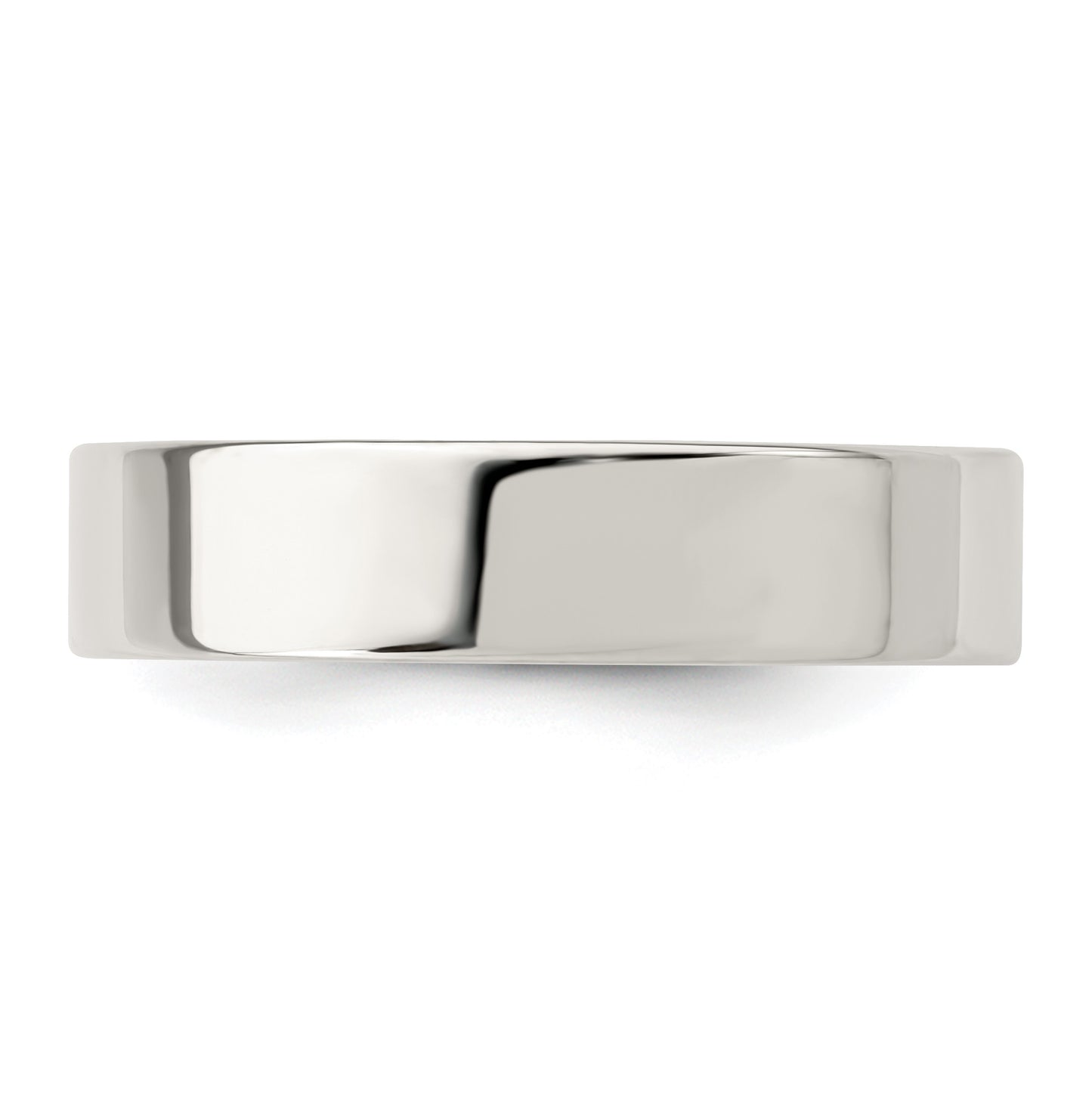Sterling Silver 5mm Comfort Fit Flat Size 9.5 Band