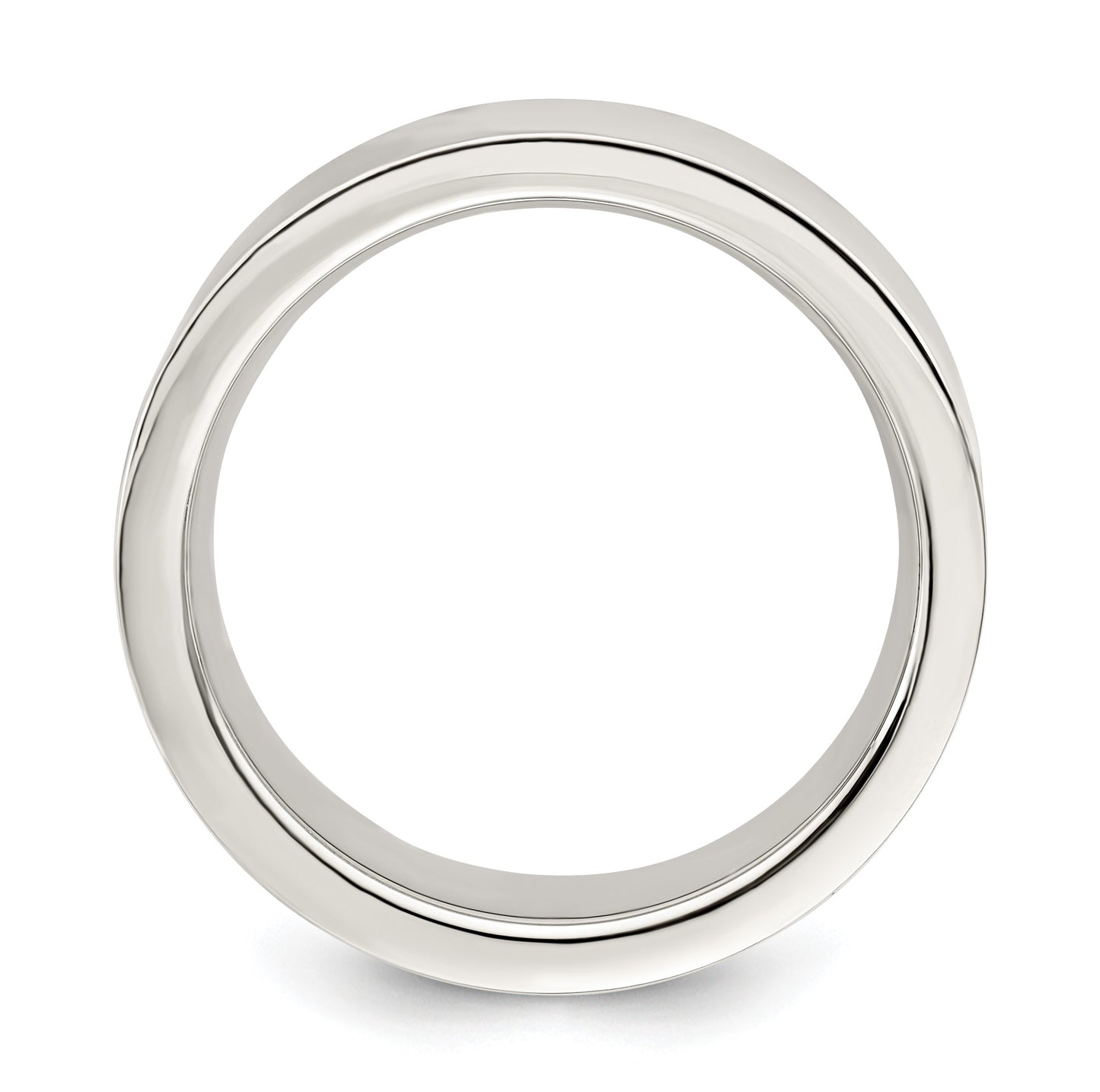 Sterling Silver 7mm Comfort Fit Flat Size 7.5 Band