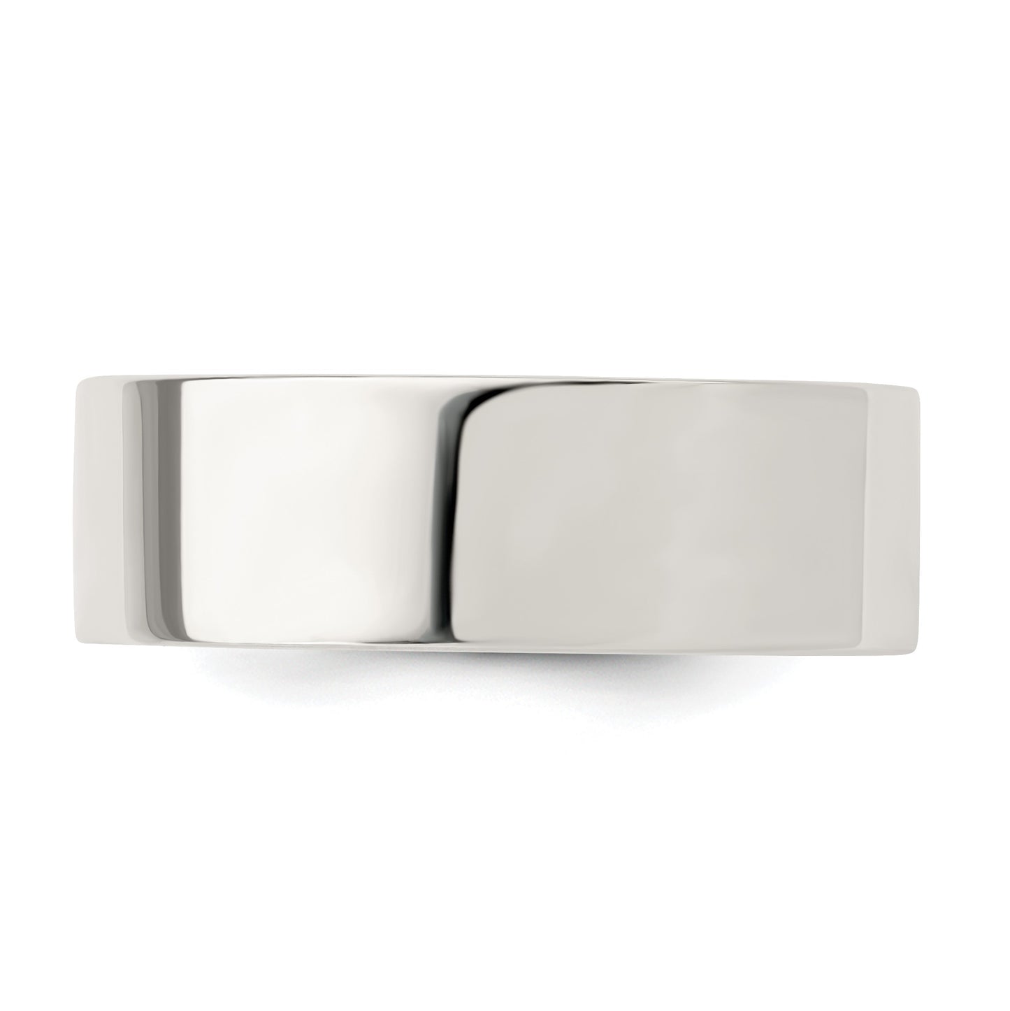 Sterling Silver 7mm Comfort Fit Flat Size 10 Band