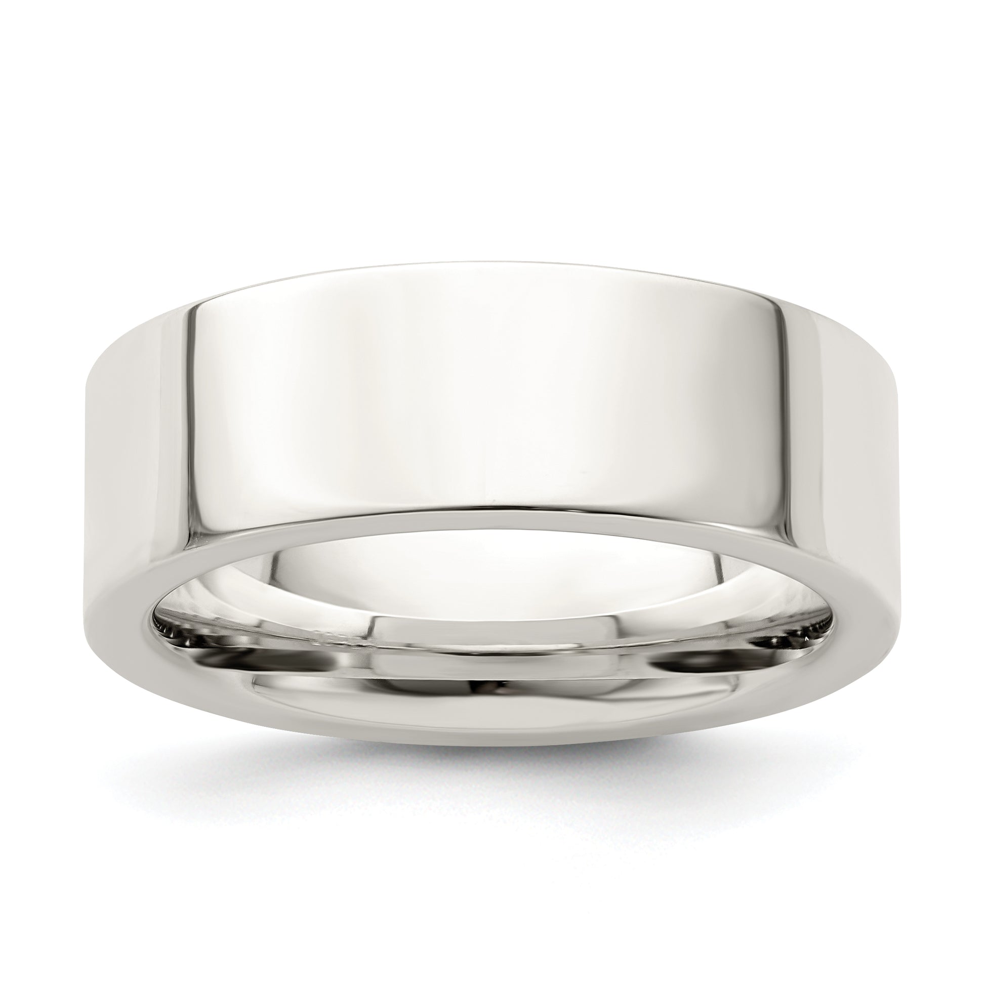 Sterling Silver 7mm Comfort Fit Flat Size 9.5 Band Ring