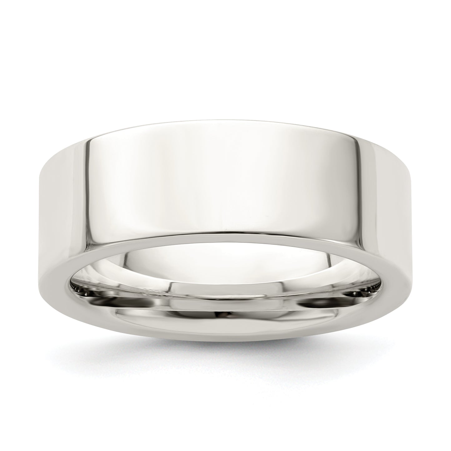 Sterling Silver 7mm Comfort Fit Flat Size 8.5 Band Ring