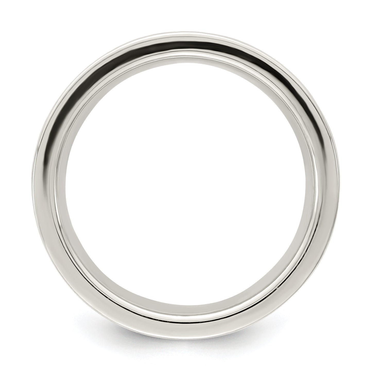 Sterling Silver 8mm Comfort Fit Flat Size 9.5 Band Ring