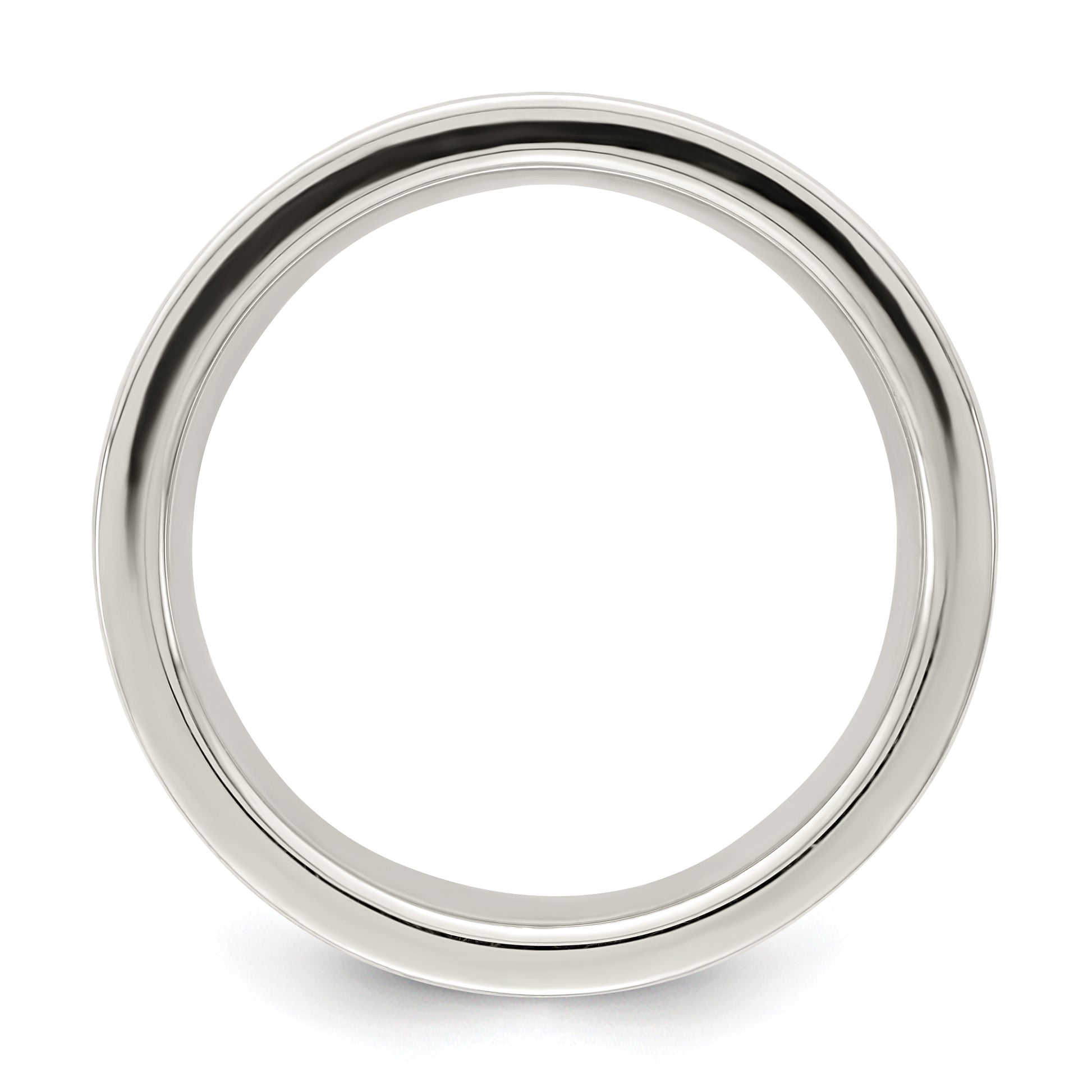 Sterling Silver 8mm Comfort Fit Flat Size 9.5 Band Ring