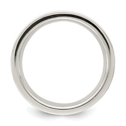 Sterling Silver 8mm Comfort Fit Flat Size 9.5 Band Ring