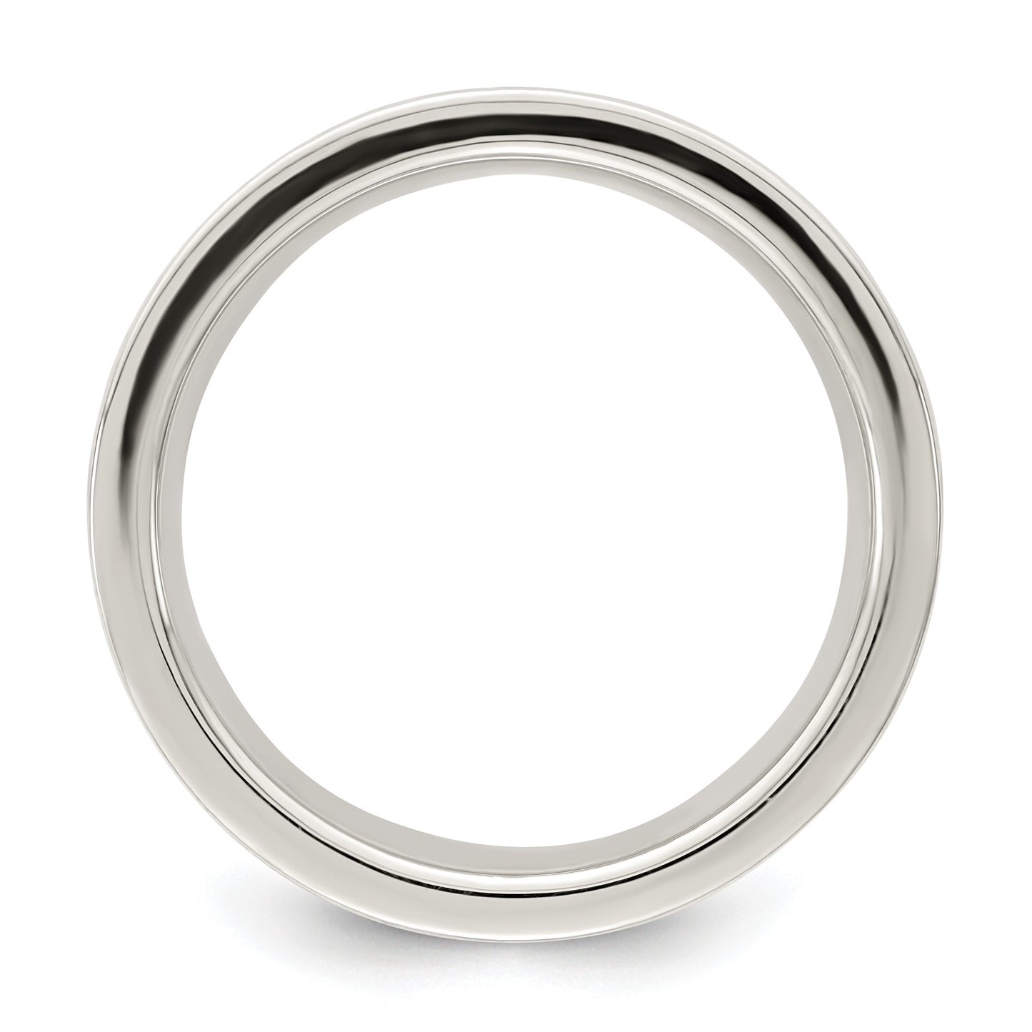 Sterling Silver 8mm Comfort Fit Flat Size 4.5 Band