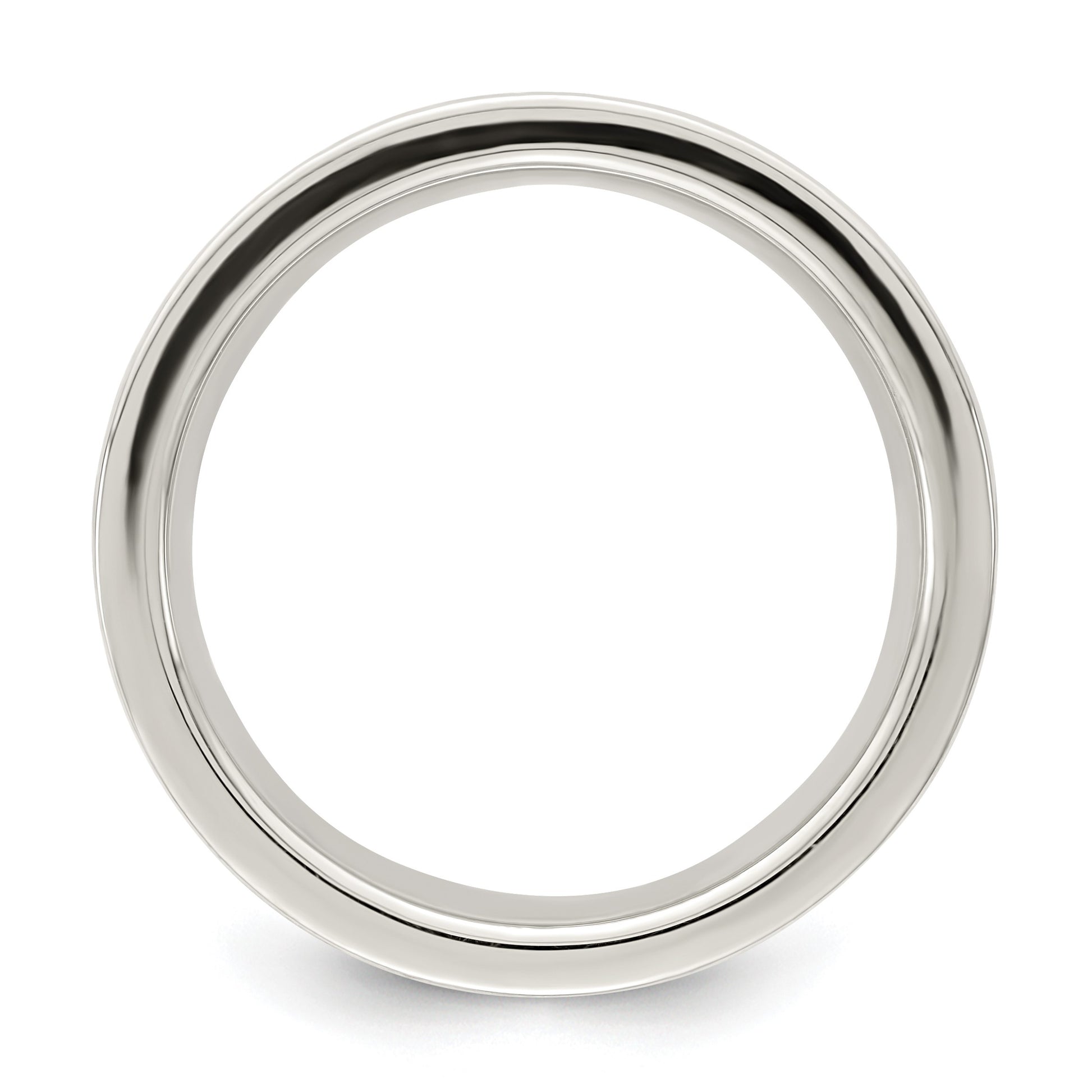 Sterling Silver 8mm Comfort Fit Flat Size 4.5 Band