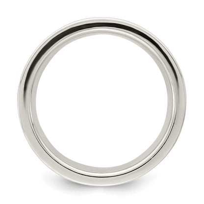 Sterling Silver 8mm Comfort Fit Flat Size 4.5 Band