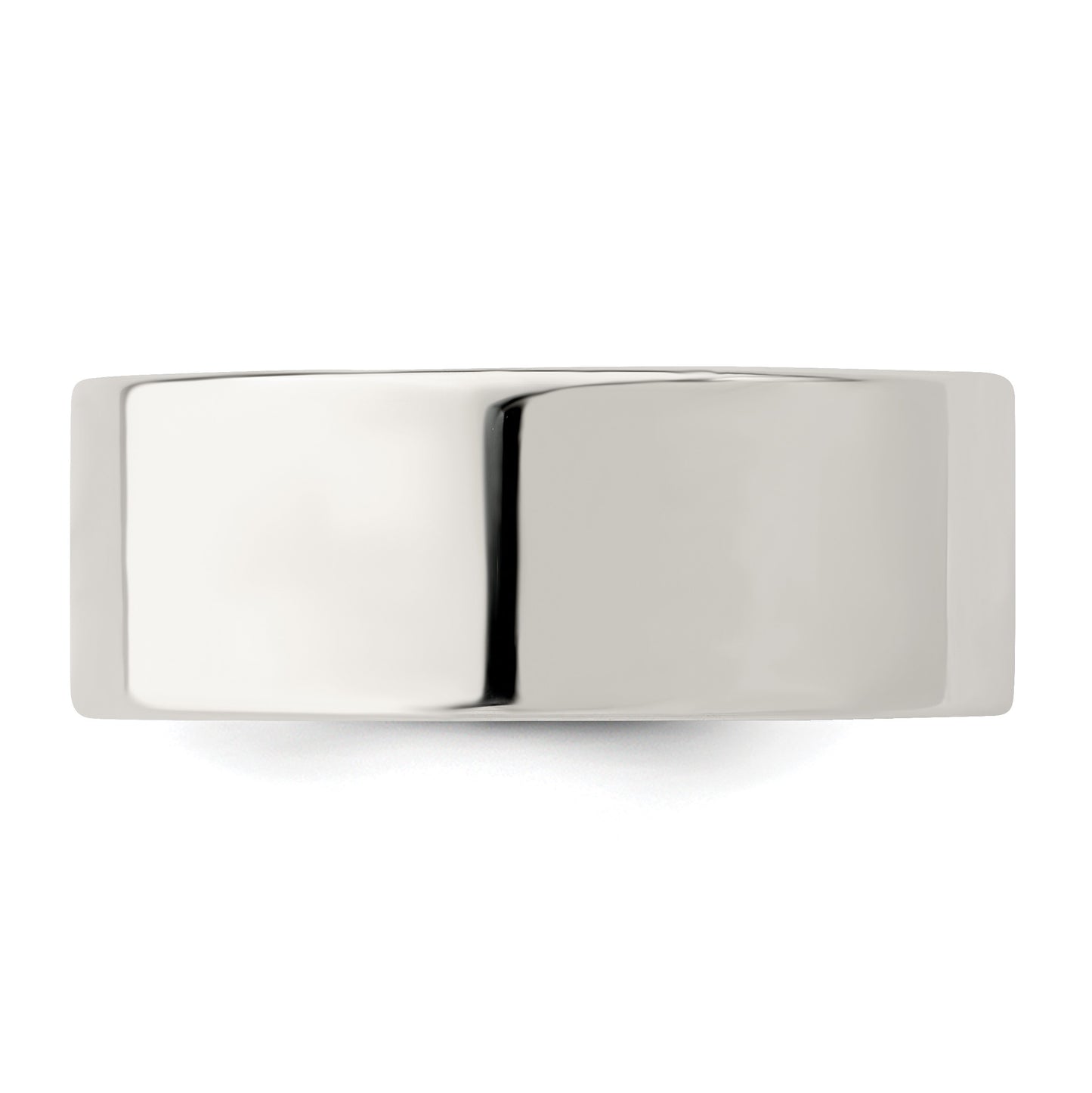 Sterling Silver 8mm Comfort Fit Flat Size 10 Band
