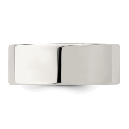 Sterling Silver 8mm Comfort Fit Flat Size 6.5 Band