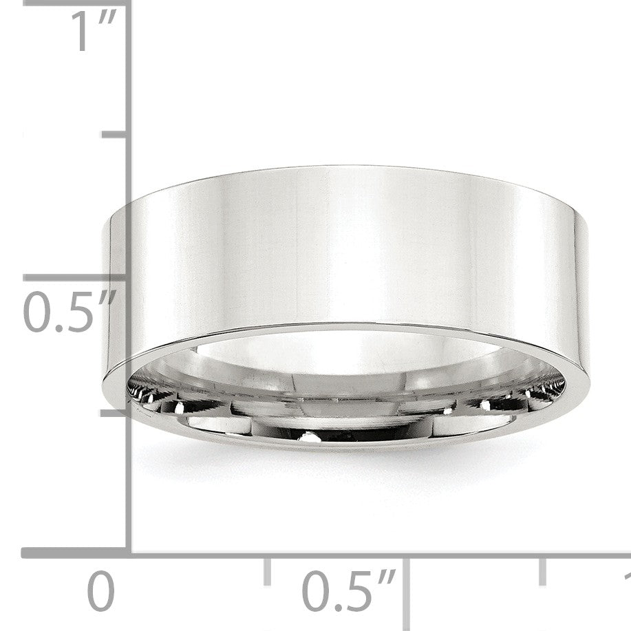 Sterling Silver 8mm Comfort Fit Flat Size 4.5 Band
