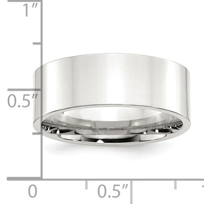 Sterling Silver 8mm Comfort Fit Flat Size 4.5 Band