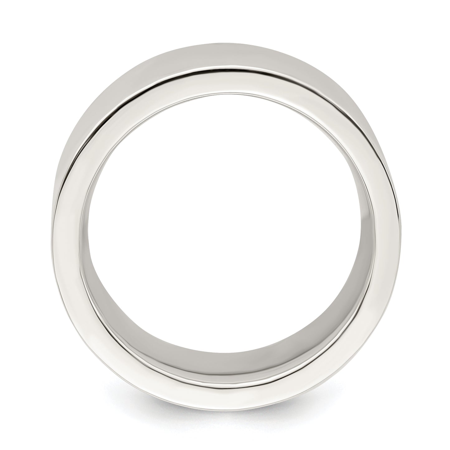 Sterling Silver 9mm Comfort Fit Flat Size 10.5 Band Ring