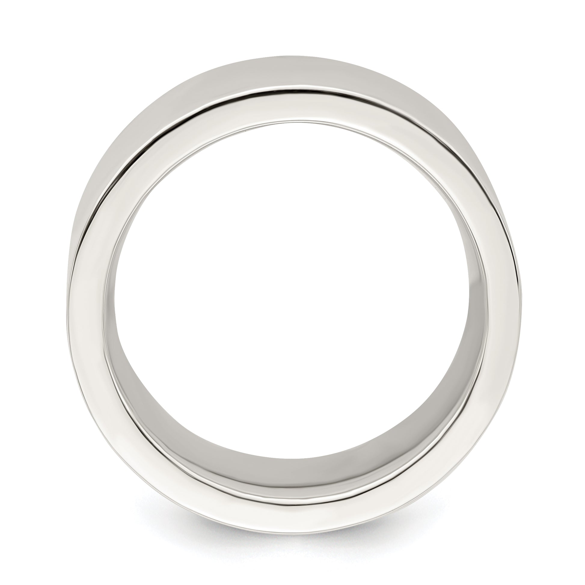 Sterling Silver 9mm Comfort Fit Flat Size 10.5 Band Ring
