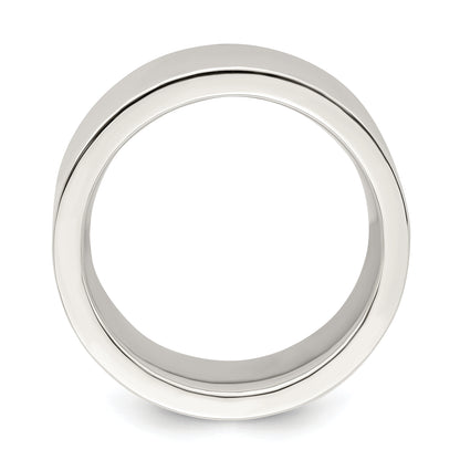 Sterling Silver 9mm Comfort Fit Flat Size 10.5 Band Ring