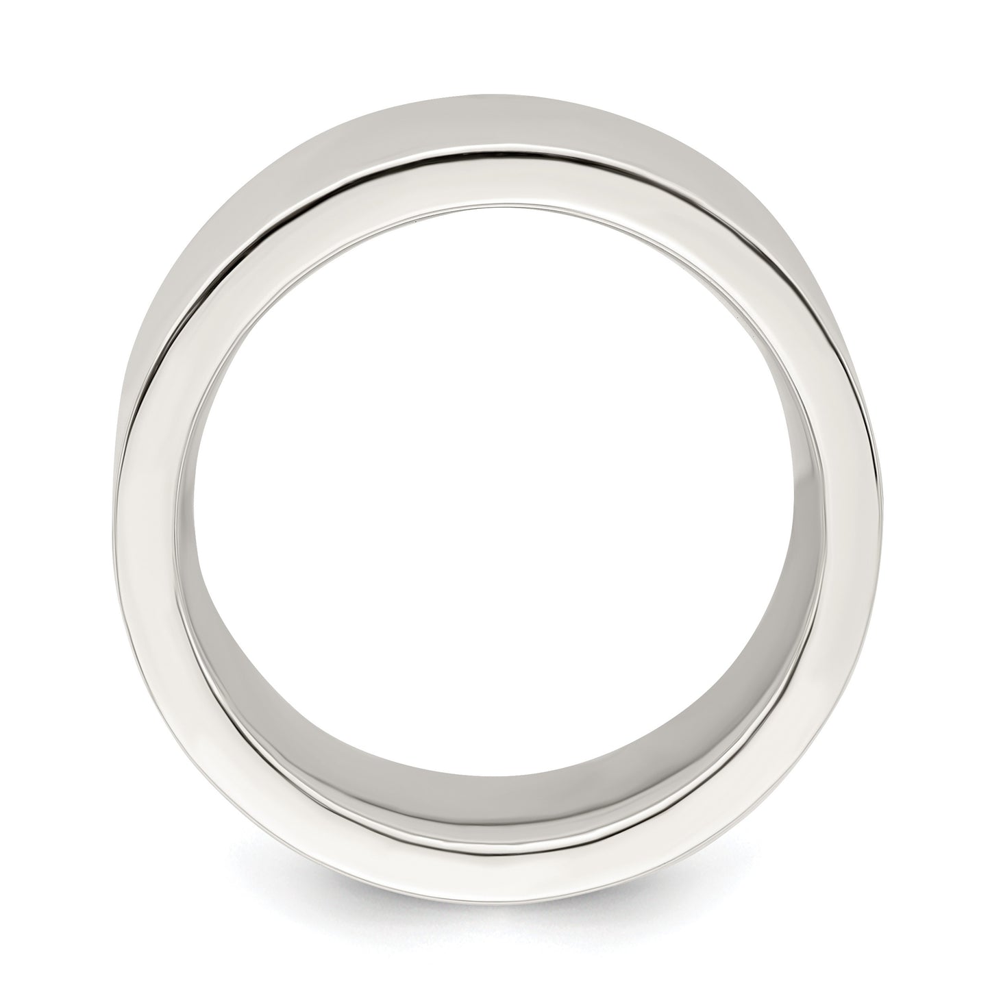 Sterling Silver 9mm Comfort Fit Flat Size 7 Band