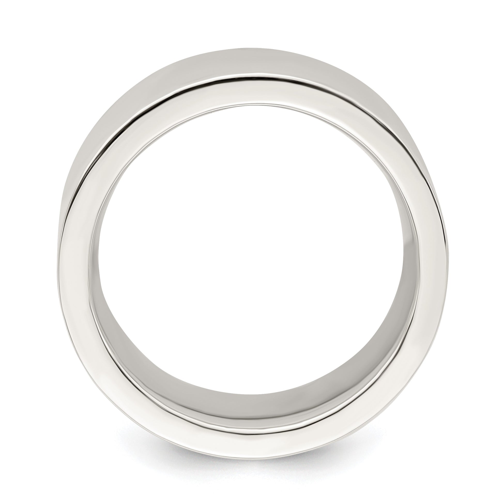 Sterling Silver 9mm Comfort Fit Flat Size 7 Band