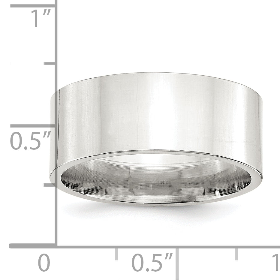 Sterling Silver 9mm Comfort Fit Flat Size 10.5 Band Ring