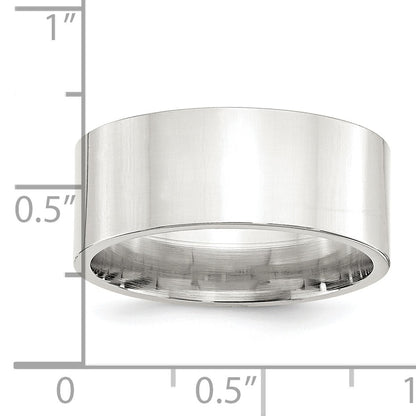 Sterling Silver 9mm Comfort Fit Flat Size 7 Band