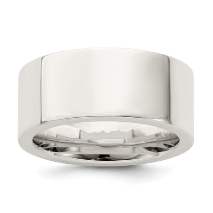 Sterling Silver 9mm Comfort Fit Flat Size 7 Band