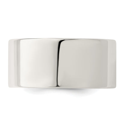 Sterling Silver 10mm Comfort Fit Flat Size 11.5 Band