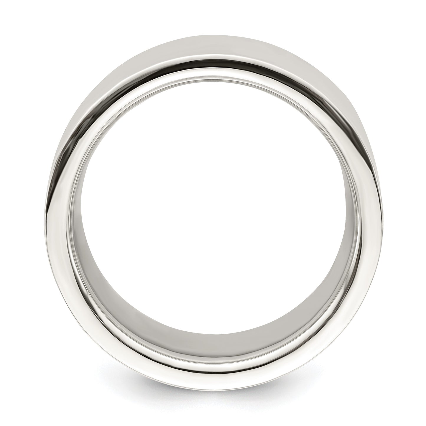 Sterling Silver 12mm Comfort Fit Flat Size 5 Band