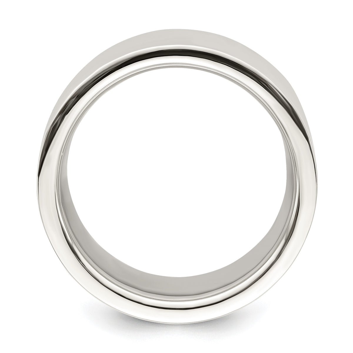 Sterling Silver 12mm Comfort Fit Flat Size 10.5 Band