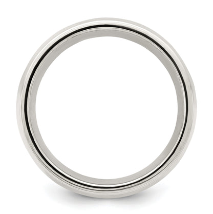 Sterling Silver 9mm Comfort Fit Half Round Milgrain Size 11 Band