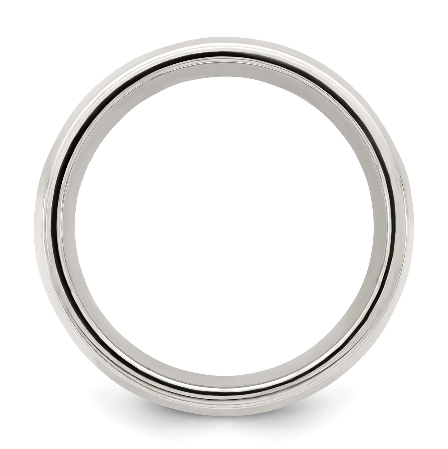 Sterling Silver 9mm Comfort Fit Half Round Milgrain Size 6 Band