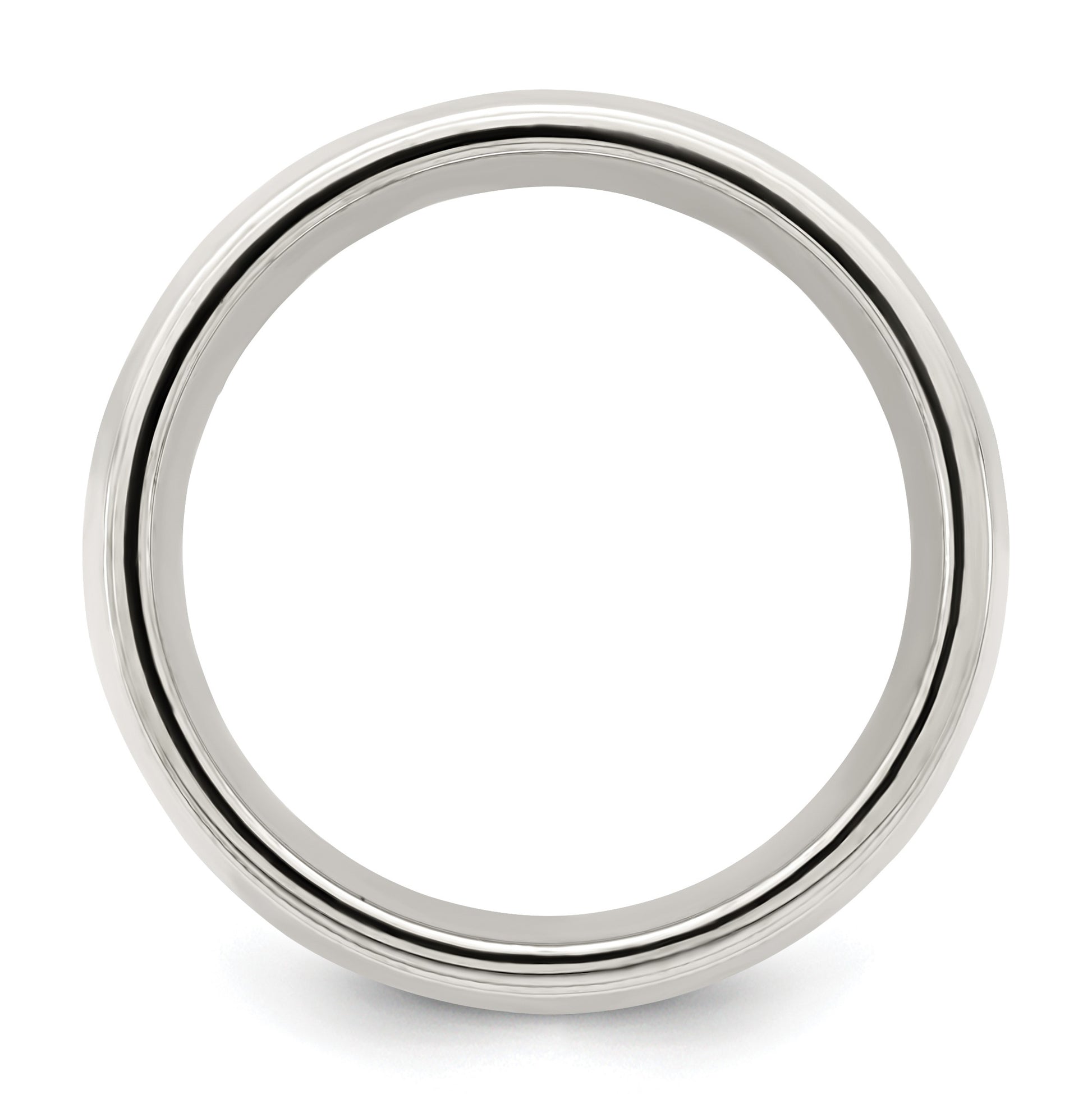 Sterling Silver 9mm Comfort Fit Half Round Milgrain Size 6 Band