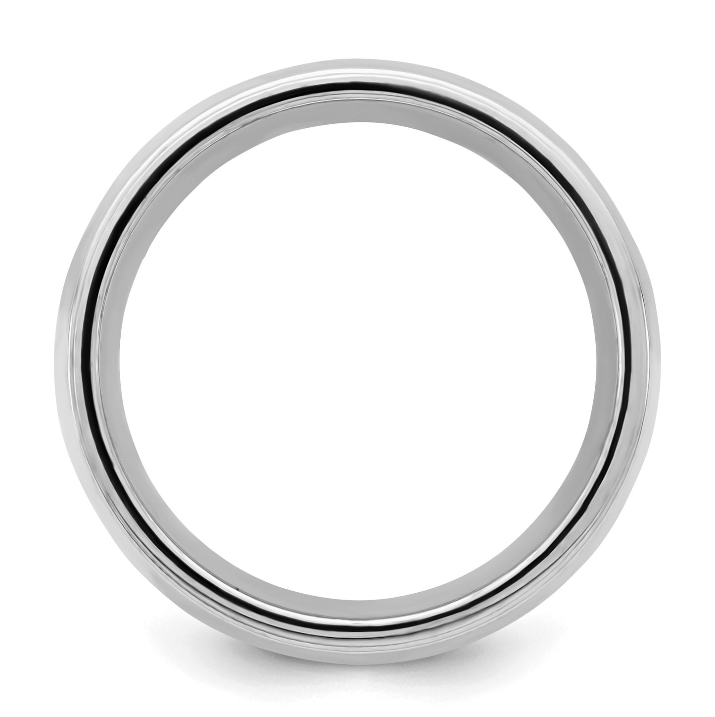 Sterling Silver Rhodium-plated 9mm Comfort Fit Milgrain Size 11 Band
