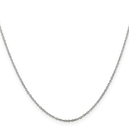 Sterling Silver 1mm Cable Chain w/4in ext.