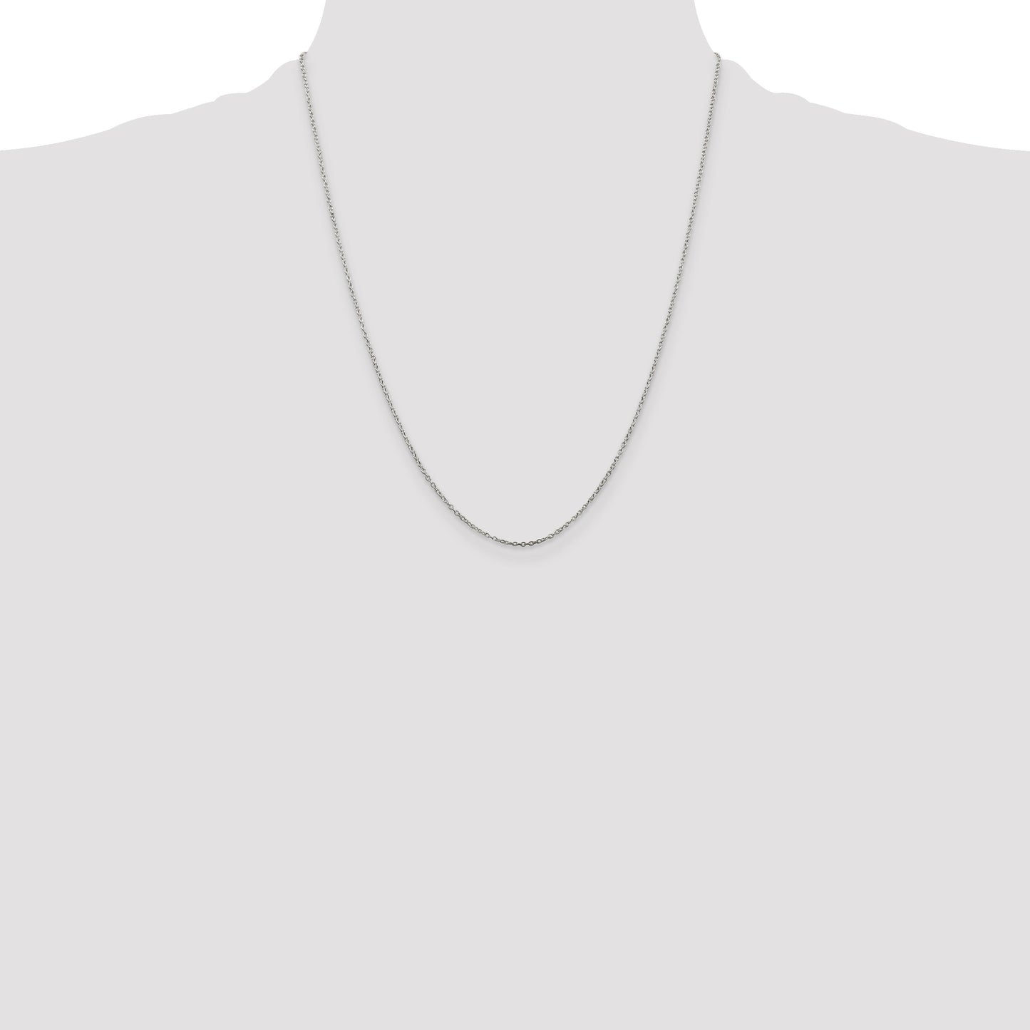 Sterling Silver 1mm Cable Chain w/4in ext.