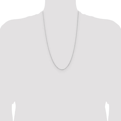 Sterling Silver Rhodium-plated 1mm Cable Chain