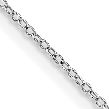 Sterling Silver Rhodium-plated 1mm Cable Chain