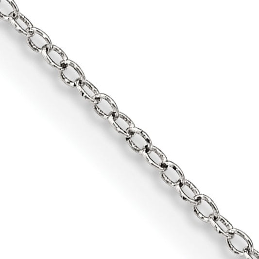 Sterling Silver 1mm Cable Chain w/2in ext.
