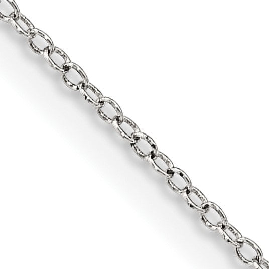 Sterling Silver 1mm Cable Chain w/4in ext.