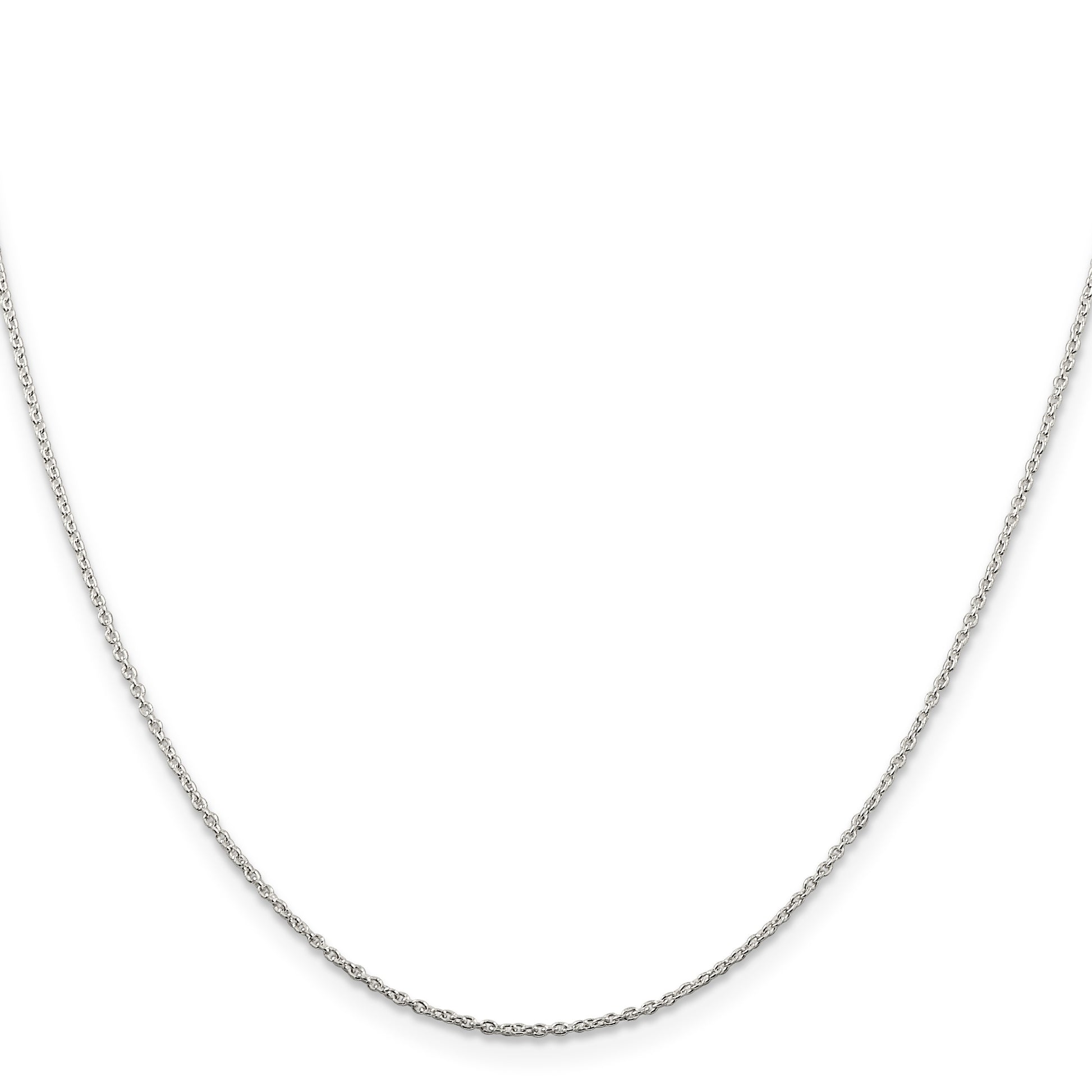 Sterling Silver 1mm Cable Chain w/2in ext.