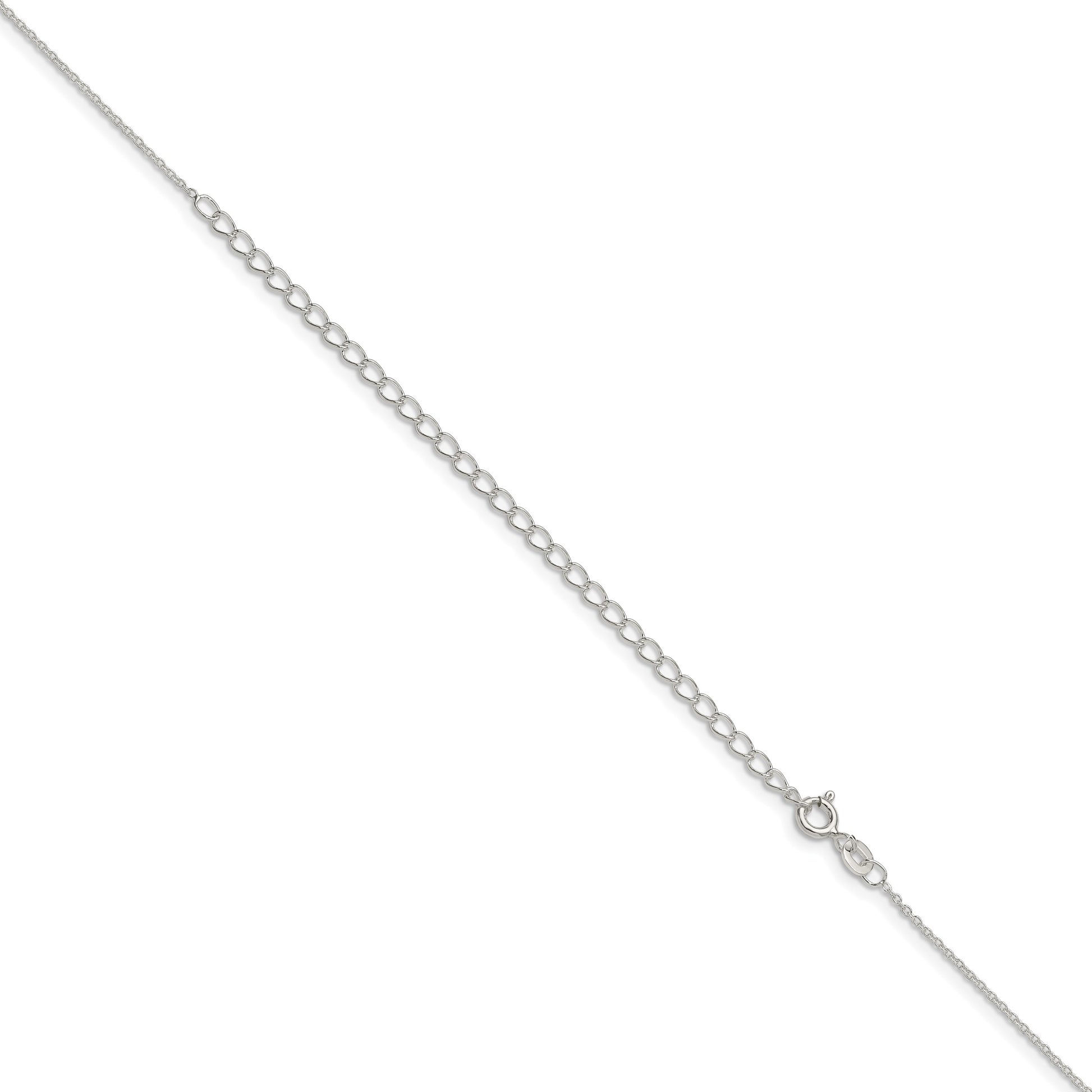 Sterling Silver 1mm Cable Chain w/4in ext.