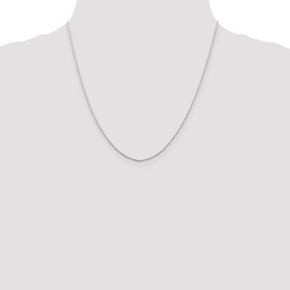 Sterling Silver Rhodium-plated 1mm Cable Chain