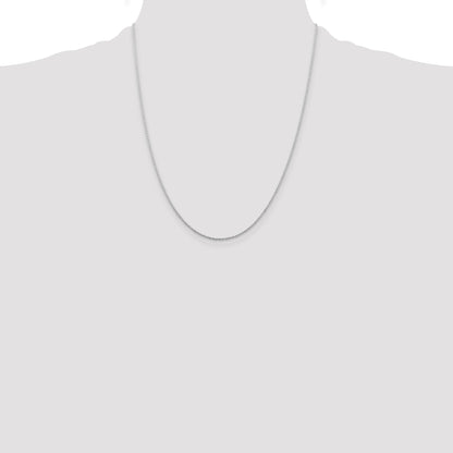 Sterling Silver Rhodium-plated 1mm Cable Chain