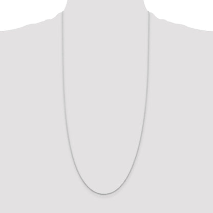 Sterling Silver Rhodium-plated 1mm Cable Chain