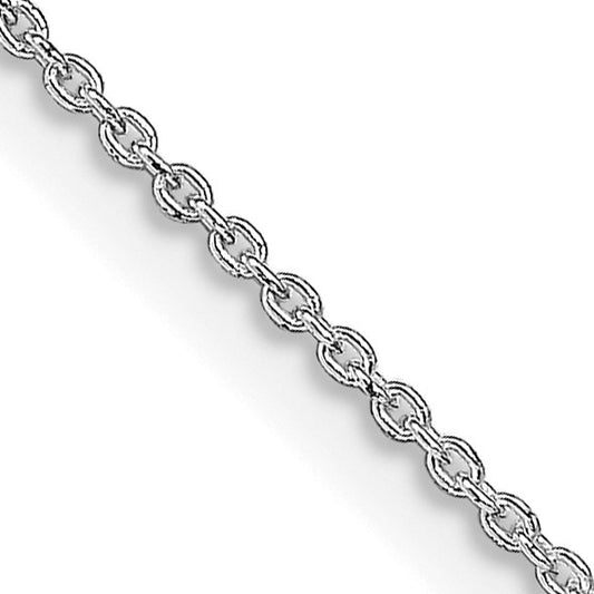 Sterling Silver Rhodium-plated 1mm Cable Chain