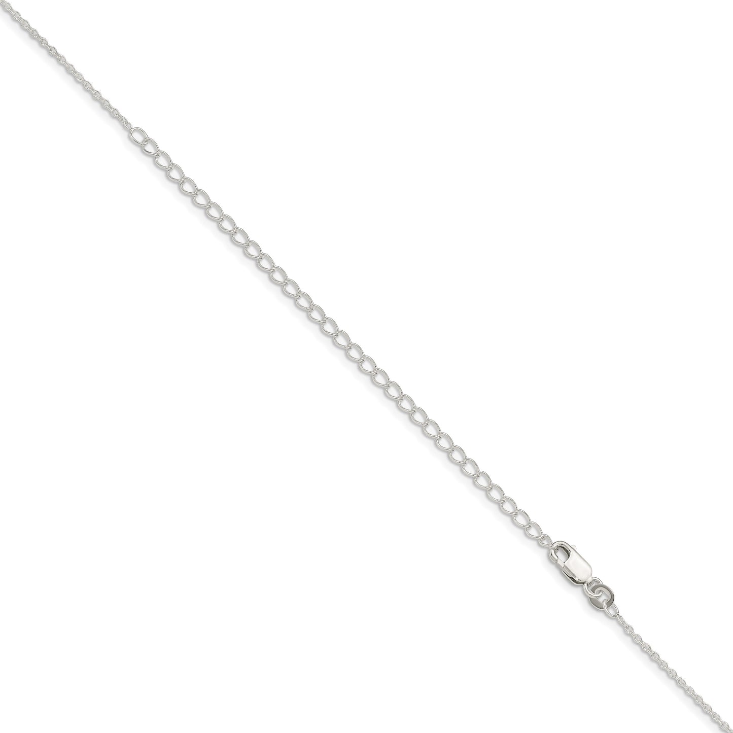 Sterling Silver 1.25mm Cable Chain w/4in ext.