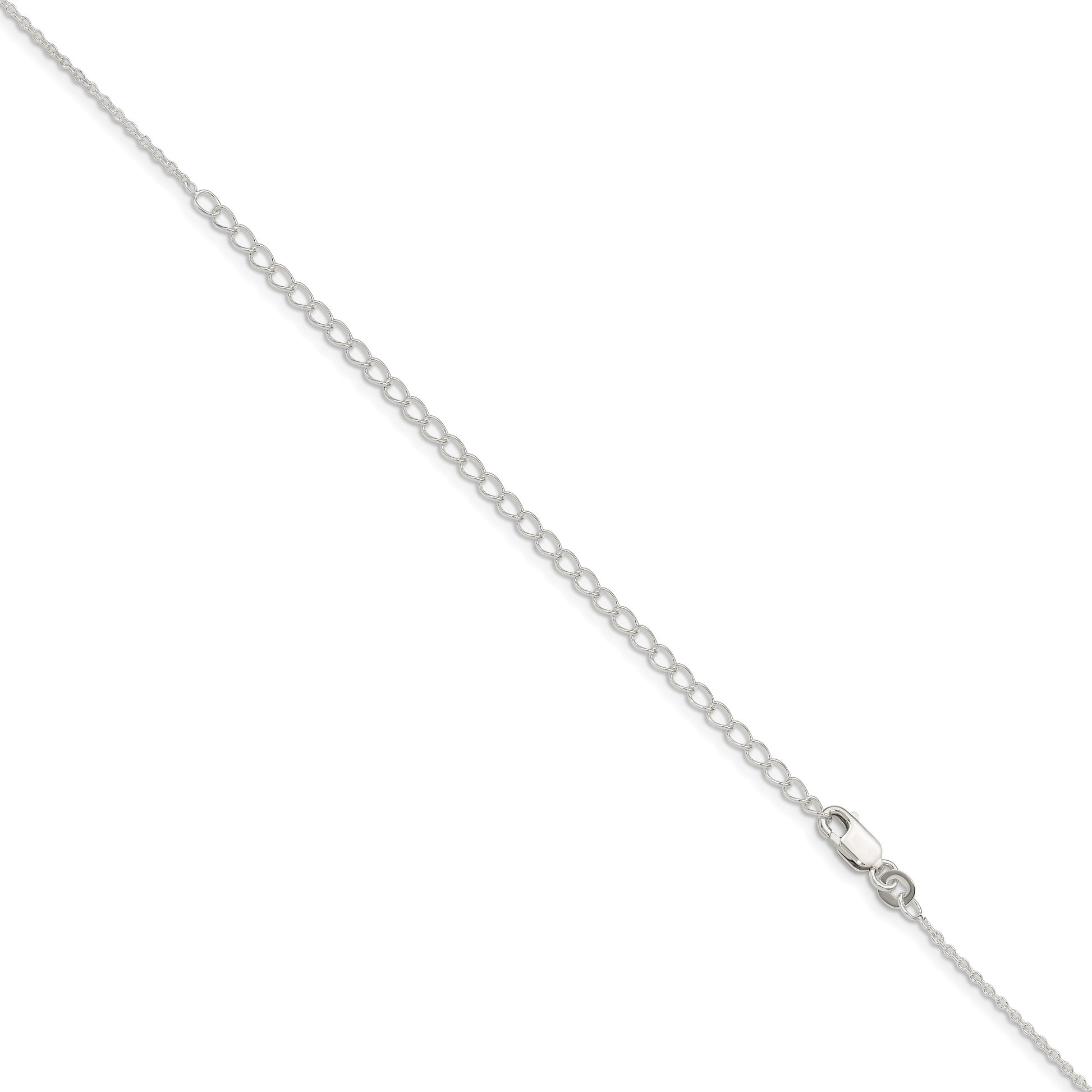 Sterling Silver 1.25mm Cable Chain w/4in ext.