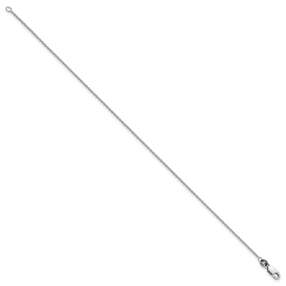 Sterling Silver Rhodium-plated 1.25mm Cable Chain