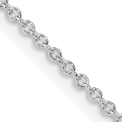 Sterling Silver Rhodium-plated 1.25mm Cable Chain