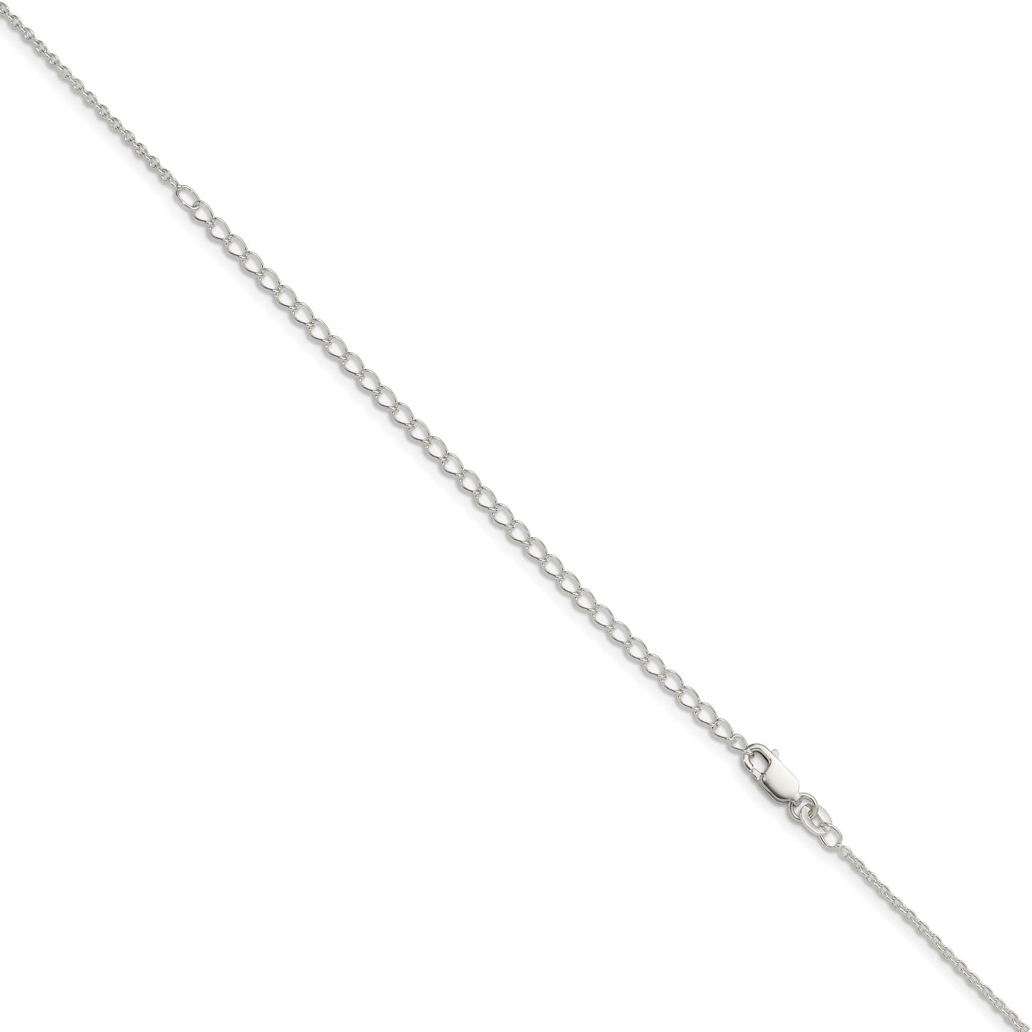 Sterling Silver 1.5mm Cable Chain w/4in ext.