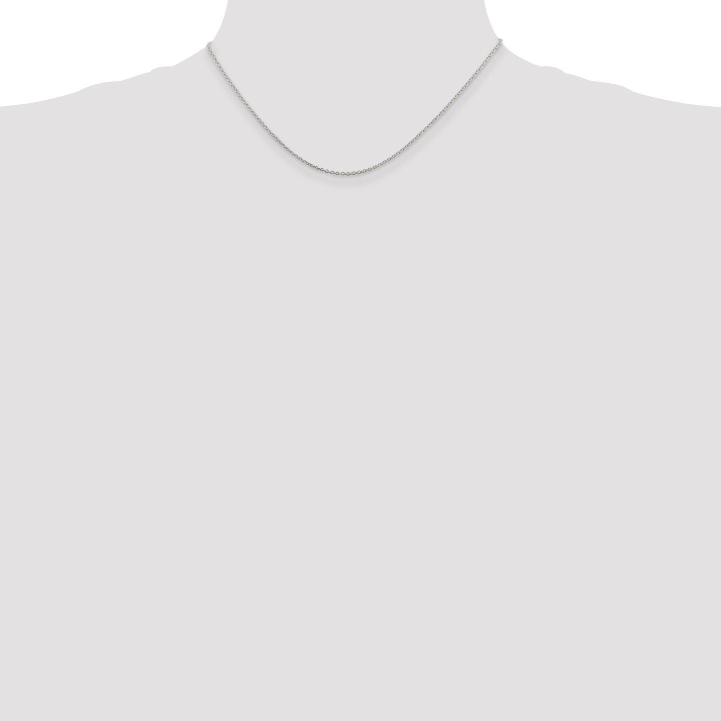 Sterling Silver Rhodium-plated 1.5mm Cable Chain