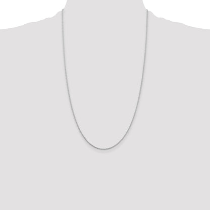 Sterling Silver Rhodium-plated 1.5mm Cable Chain